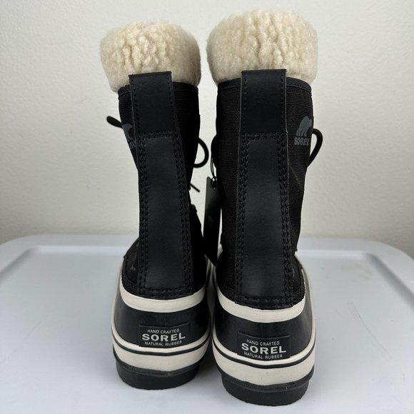 Sorel Womens Winter Carnival Boots Size 8 Black Waterproof Faux Fur Canvas - Picture 8 of 15